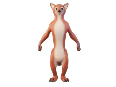  Cartoon Fox Character 3D model