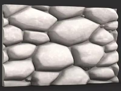 Building Block Stone Wall Mesh 3D print model
