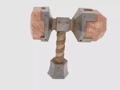 Fantasy Hammer Low-poly 3D model