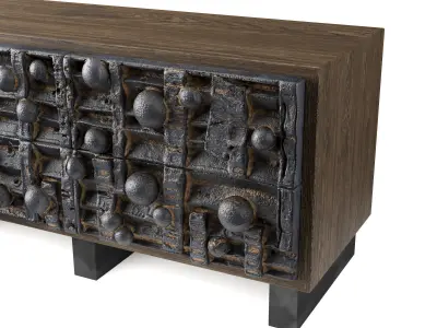 Chahan and Peter Lane Cabinet Ceramique brun Low-poly 3D model