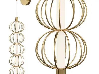 golden wall lamp 3D model
