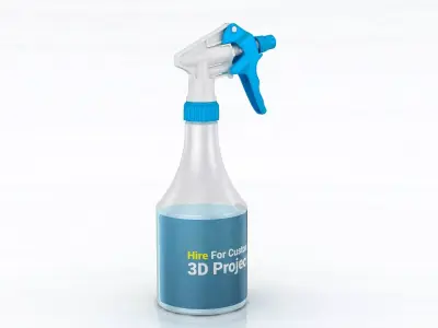 Spray Bottle Low-poly 3D model