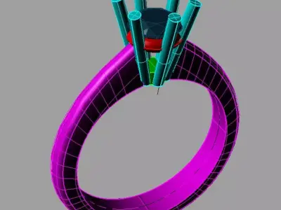 Classic Solitaire Engagement ring Anello solitario Sl74 3D print 3D print model