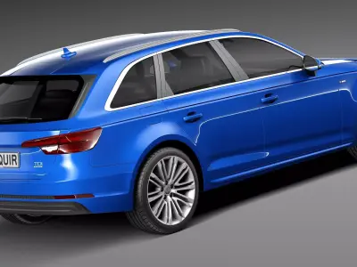 Audi A4 S-Line Avant 2016 3D model