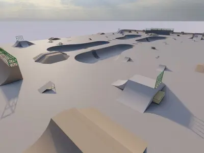 Skatepark-Skate Park PACK 3D model