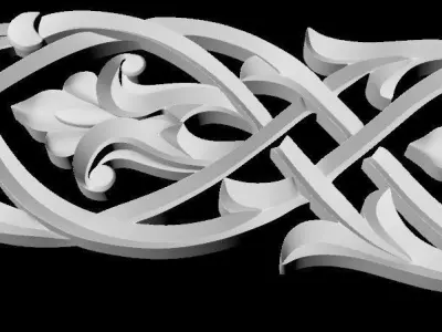 Central decor ornament for furniture 3D model 217