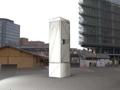 Electrical Distribution Cabinet 142 Low-poly 3D model