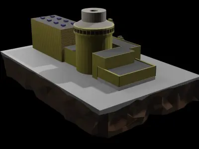 Nuclear power plant 3D model