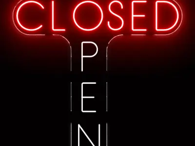 Closed Open Neon Sign 3D model