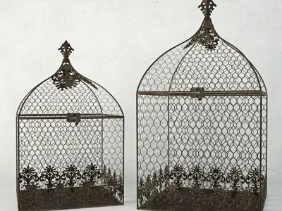Square Birdcages 3D model