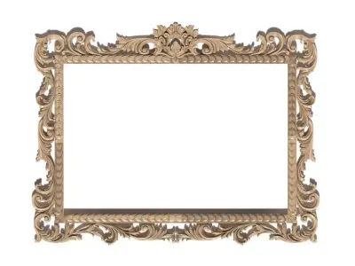 Frame-023 antique ornate frame 3D model