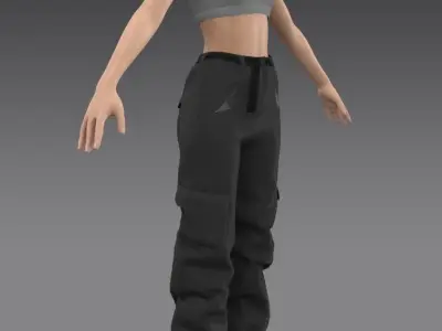 Cargo Fem Pants  3D model