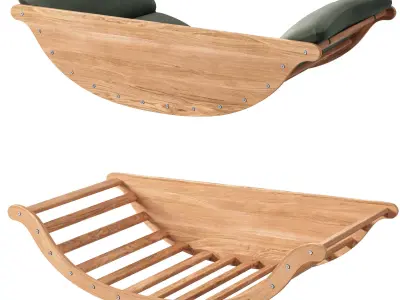 Fashionable moon rocking chair  3D model