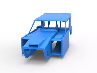 Shell of Vintage Dirt Modified stock car Version 6 Scale 1 to 25 3D print model