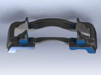 Z046338 KNORR CALIPER CARRIER 3d reverse engineering 3D print model