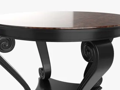Scroll hall table round 3D model