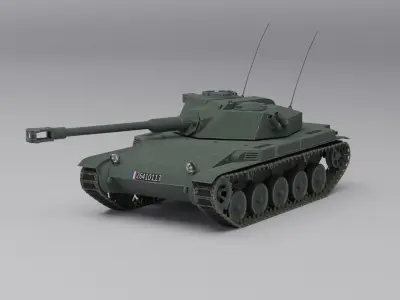 AMX ELC Bis Low-poly 3D model