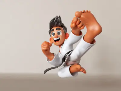 Karate Fighter 3D Model Martial Arts STL for Printing 3D print model