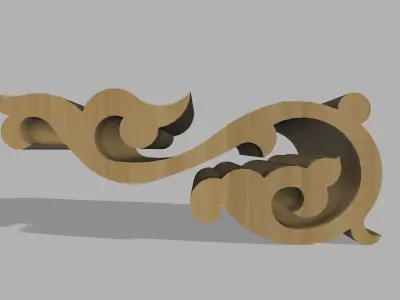 CORNICH AND CORNER BRACKET 3D model