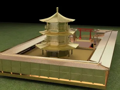 Chinese ancient tower  3D model