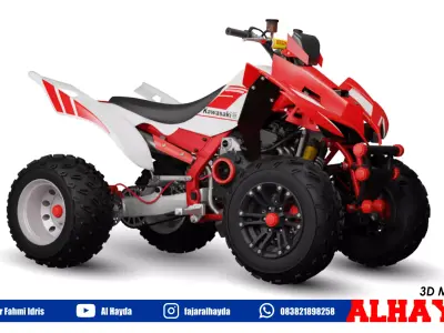 ATV Quad-bike Low-poly 3D model