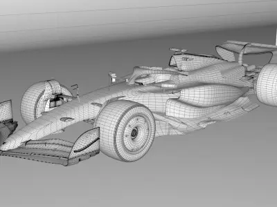 F1 Ferrari SF-25 2025 Low-poly 3D model