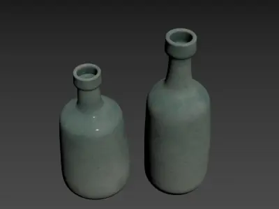 Meave Handmade Glass Vase 3D model