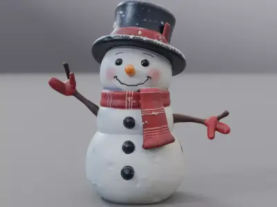 snowman Low-poly 3D model purchase