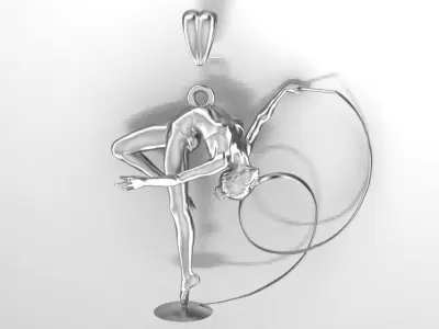 ballet pendant 04 3D print model