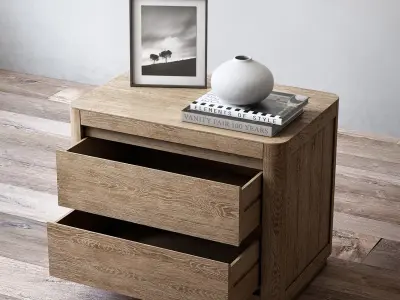 RH MARTENS 30in CLOSED NIGHTSTAND 3D model