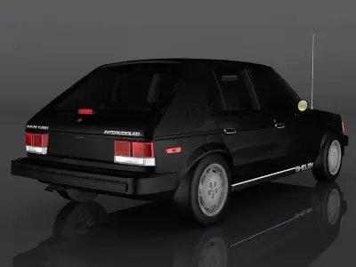 Dodge Shelby Omni Low-poly 3D model