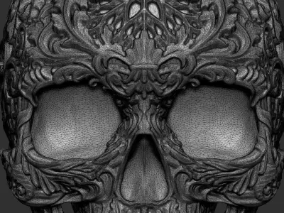 Skull ornamental 3D print model purchase