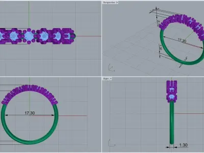  ring code 351 3D print model