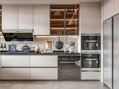 Kitchen Modern interior 0034 3D model