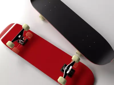Skateboard with wheels 3D model