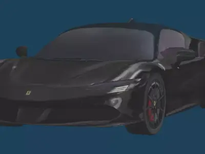 Ferrari sf90 stradale 2020 Low-poly 3D model