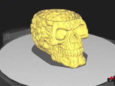 Skull for pen gadget holder 3D print model 3D print model