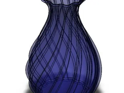 flower vase 3D print model