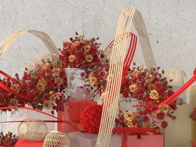 Floristry Fine art display 3D model