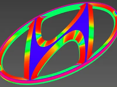 Hyundai Logo create in Alias AutoStudio 3D model