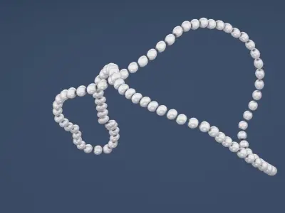 Pearls Necklace  Low-poly 3D model