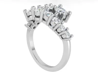 Round Diamond Spiral Ring 3893 3D print model
