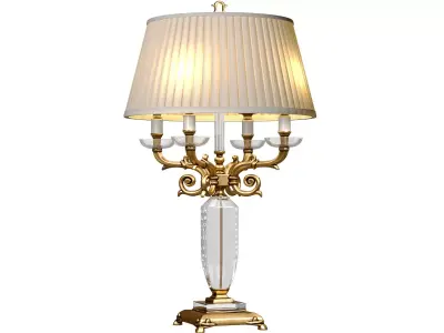 Large crystal Nightstand table lamp bedside modern style 3D model