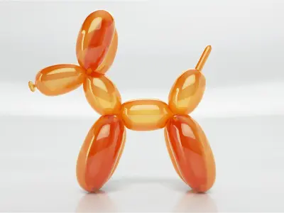 Balloon Dog Low-poly 3D model