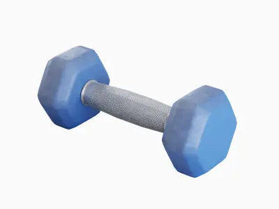 Rubber Dumbbell 06 Low-poly 3D model
