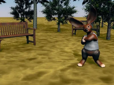 sport rabbit 3D model