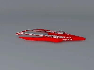 The Devils double neck guitar Free 3D model