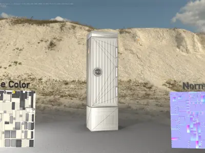 Electrical Distribution Cabinet 142 Low-poly 3D model