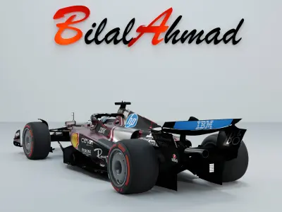 Ferrari SF25 3D Model with Detailed Interior 3D model