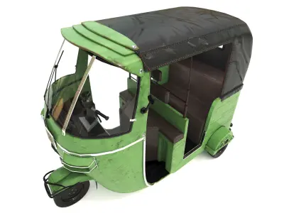 Rickshaw Motor PBR Low-poly 3D model